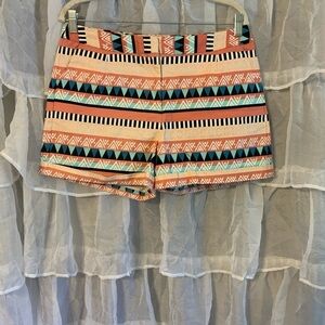 Mark. Peach geometric print shorts